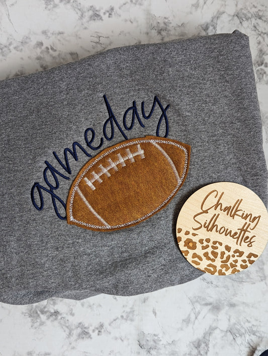 Felt Football Gameday Tee or Sweatshirt - Adult