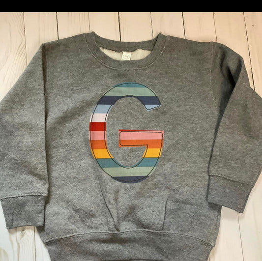 Appliqué Initial Monogram Sweatshirt