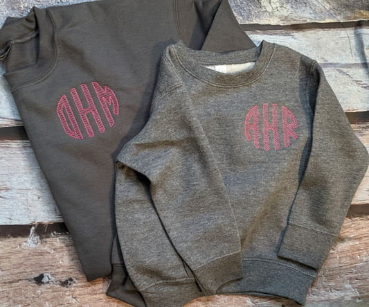 Monogram Tee or Sweatshirt - Adult