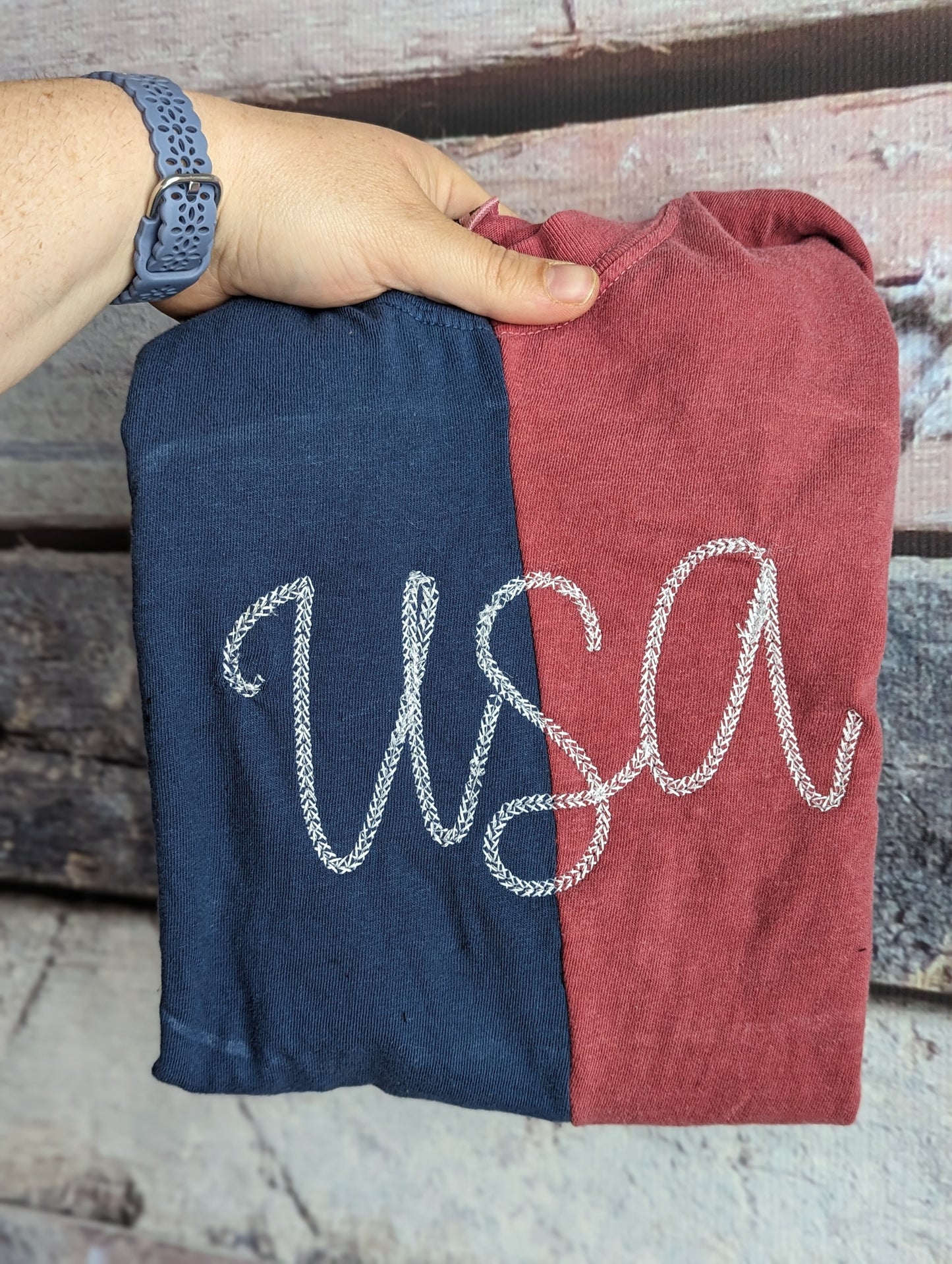 Patriotica Two Color Sweatshirt blank or with embroidery