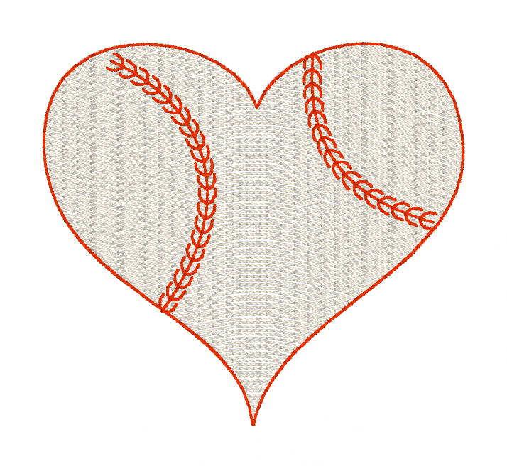 Baseball Heart - Embroidery File