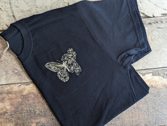 Butterfly Floral Pocket Tee - Adult