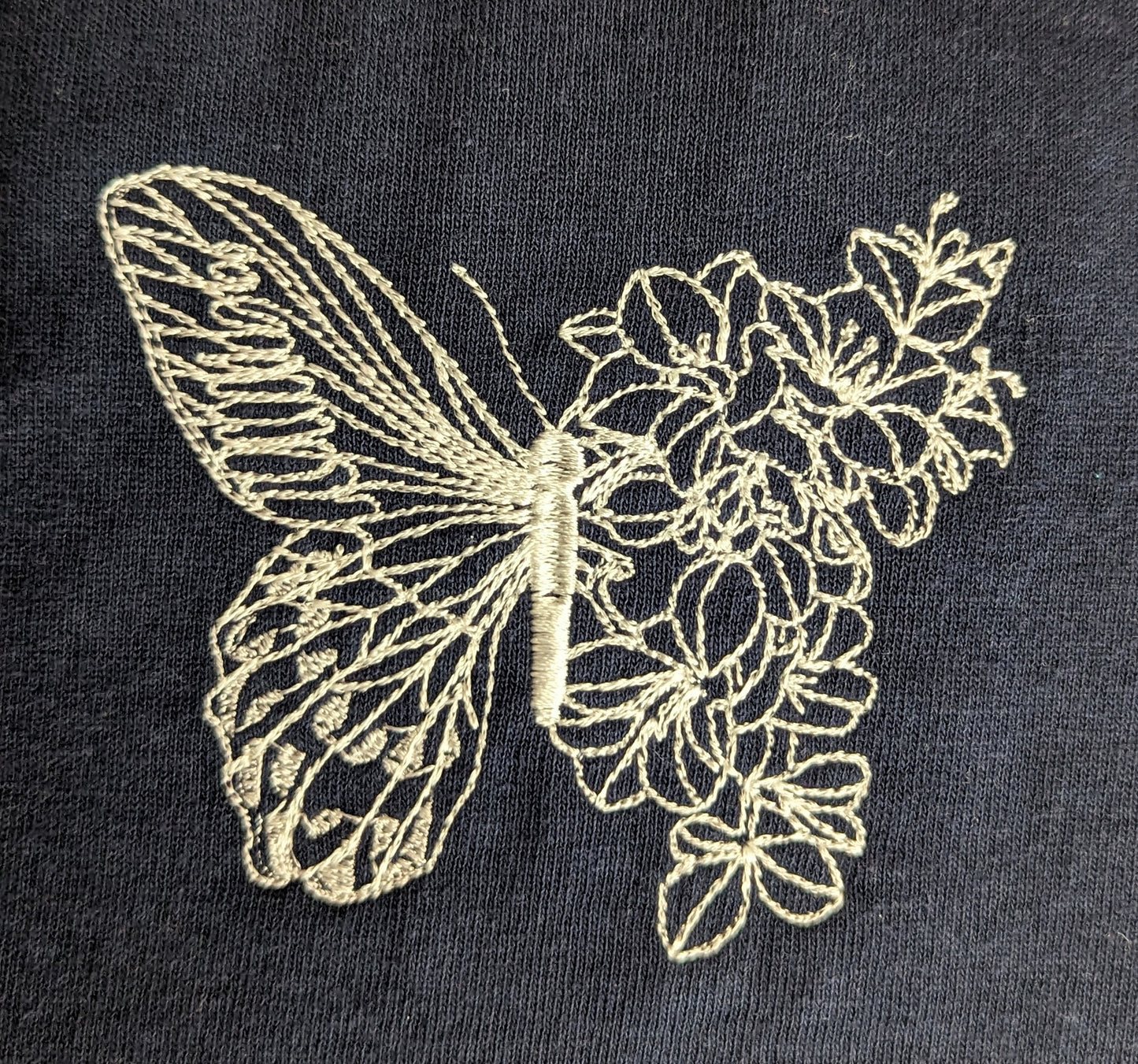 Butterfly Floral Pocket Tee - Adult