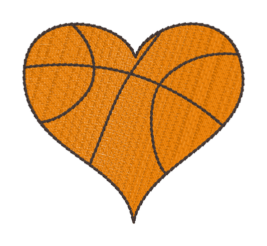 Basketball Heart - Embroidery File