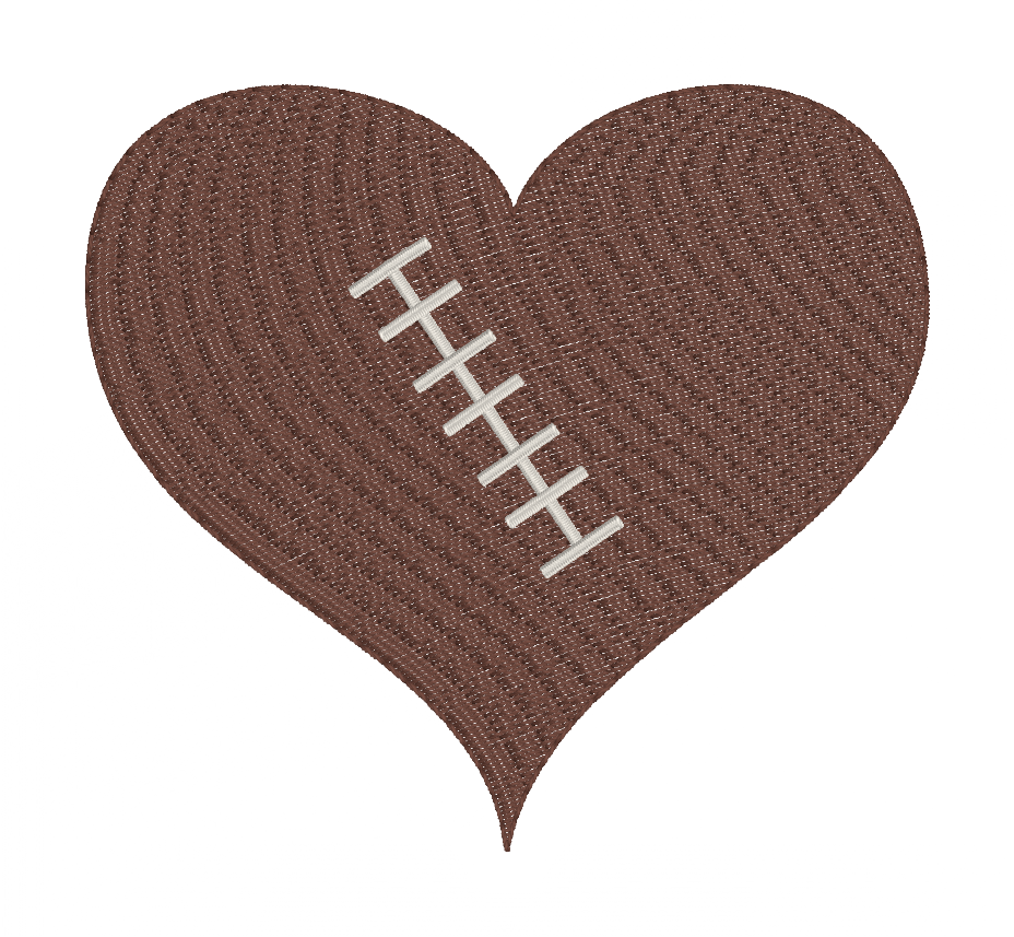 Football Heart - Embroidery File