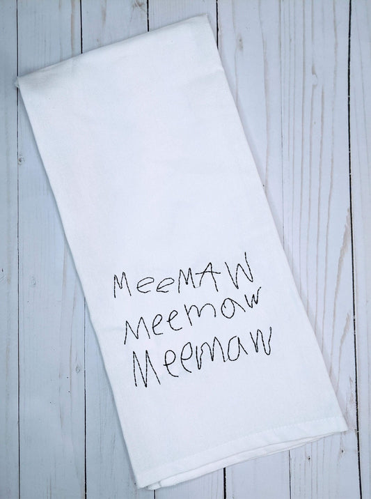 Tea Towel Custom Kid's Handwritten Name